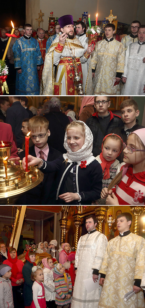 Пасхальное богослужение в Гродненском Свято-Рождество-Богородичном женском монастыре