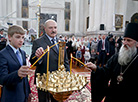 Alexander Lukashenko and Bishop of Mogilev and Mstislavl Sofrony