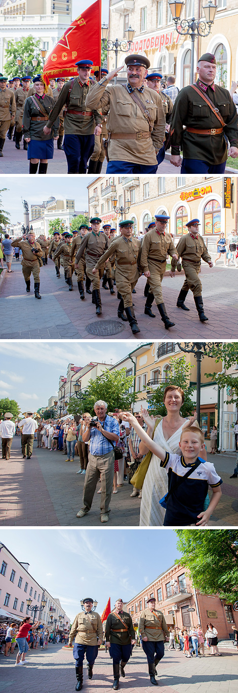 Парад военно-исторических объединений на улицах Бреста