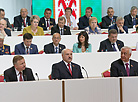 Delegates of the Belarusian People's Congress discuss the main provisions of the draft program on Belarus' social and economic development in 2016-2020
