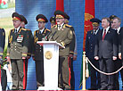 Alexander Lukashenko at the Independence Day military parade