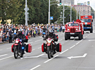 Парад в честь Дня пожарной службы в Минске
