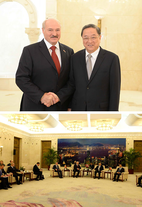 Президент Беларуси встретился с Председателем Всекитайского комитета Народного политического консультативного совета Китая 