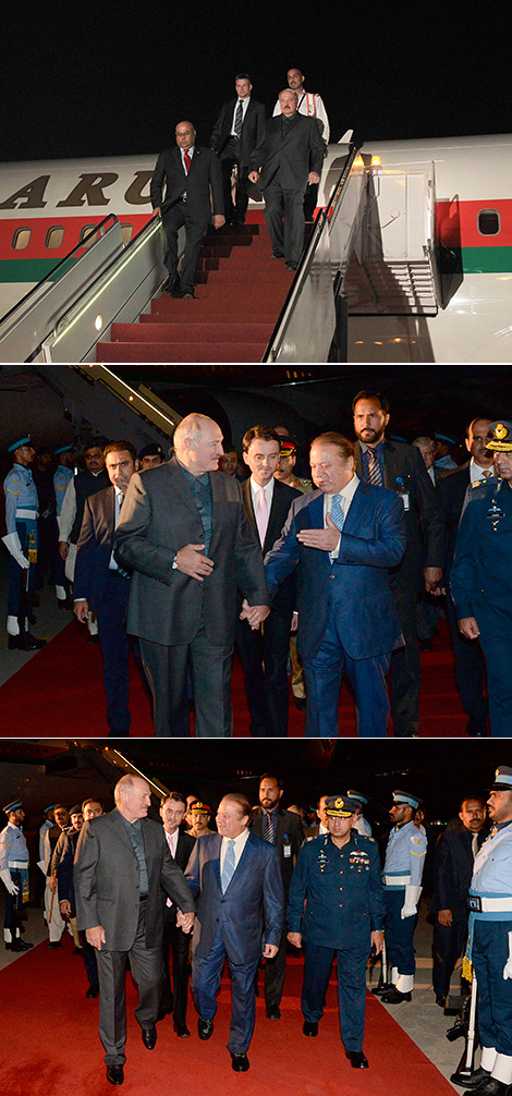 Аляксандр Лукашэнка прыбыў з афіцыйным візітам у Пакістан