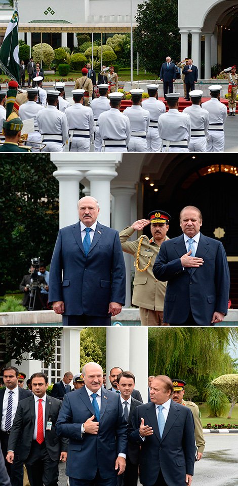 Церемония официальной встречи Президента Беларуси Александра Лукашенко с участием почетного караула 