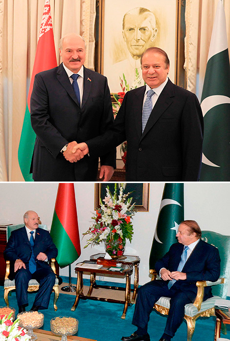 Переговоры Президента Беларуси Александра Лукашенко и премьер-министра Пакистана Наваза Шарифа в Исламабаде