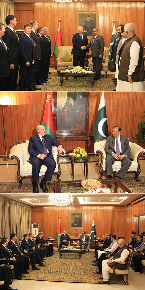 Президент Беларуси Александр Лукашенко провел переговоры с Президентом Пакистана Мамнуном Хусейном
