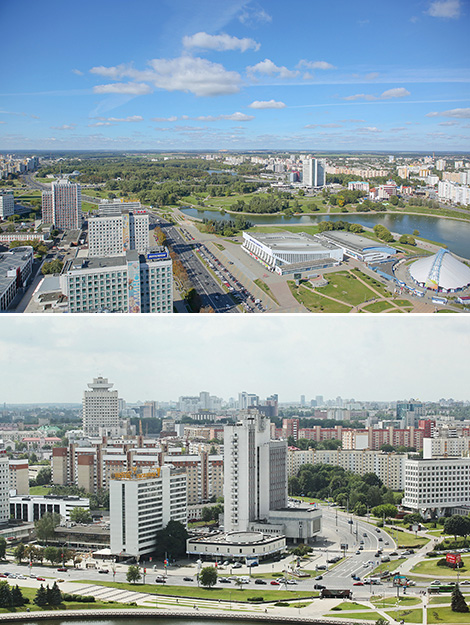 The bird's-eye view of Minsk