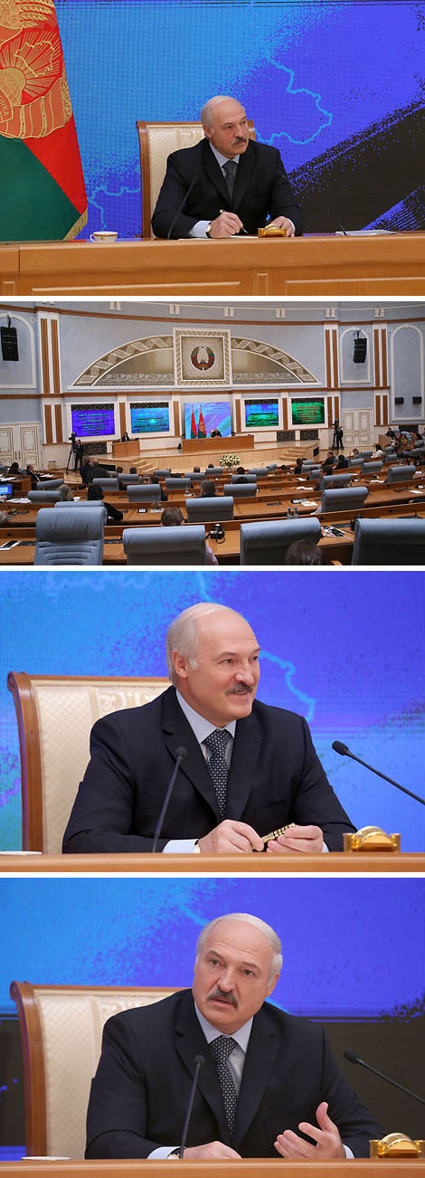 Press conference of Belarus President Alexander Lukashenko for Russian regional mass media