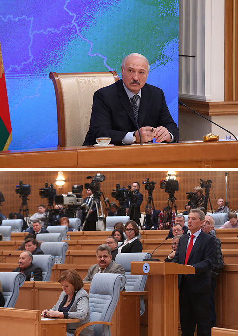 Press conference of Belarus President Alexander Lukashenko for Russian regional mass media
