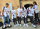 Belarusian participants of the Junior Eurovision 2016 visit the main arena of the contest