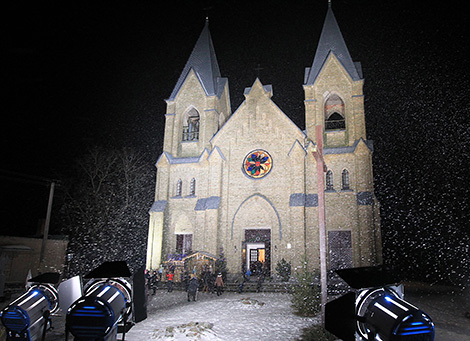 Christmas Eve mass in Rakov