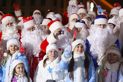 Father Frost and Snow Maiden Parade in Minsk