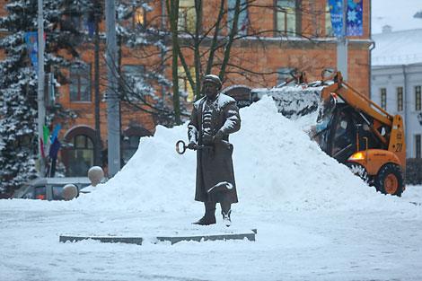 Snowfall in Minsk