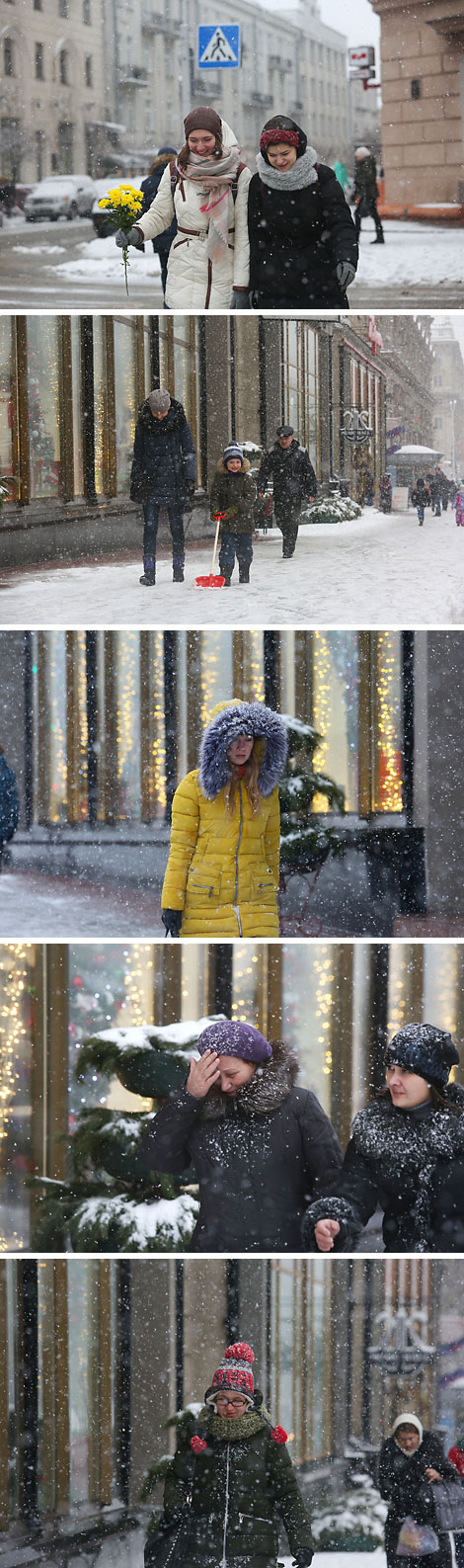 Snowfall in Minsk
