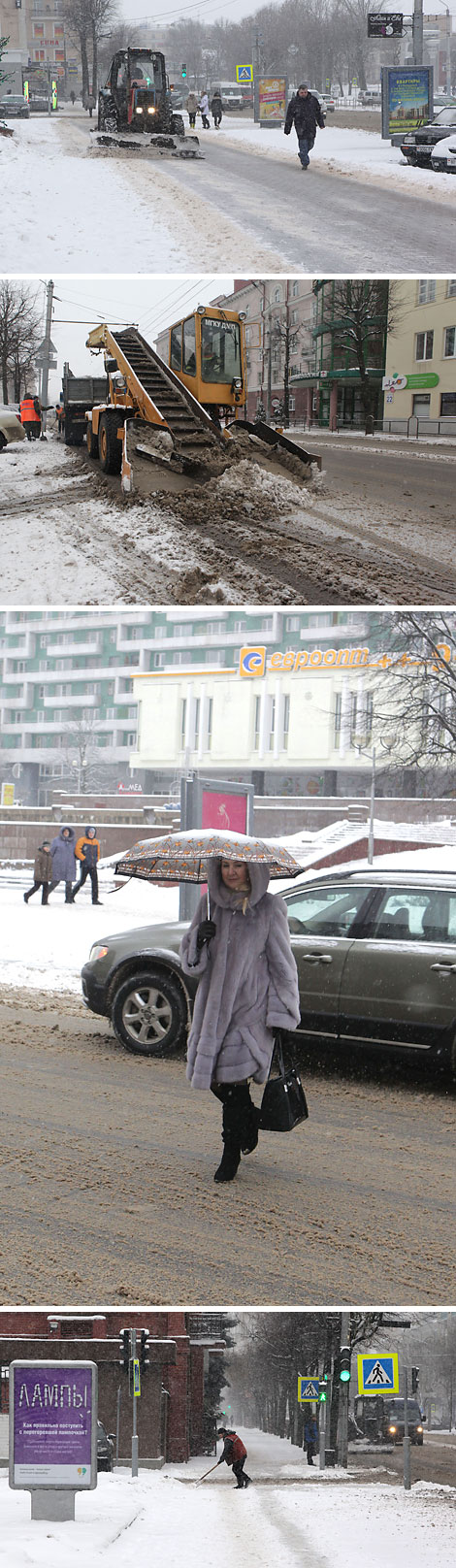 Mogilev covered in snow