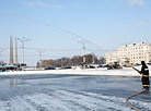 Outdoor skating rinks are made in Vitebsk