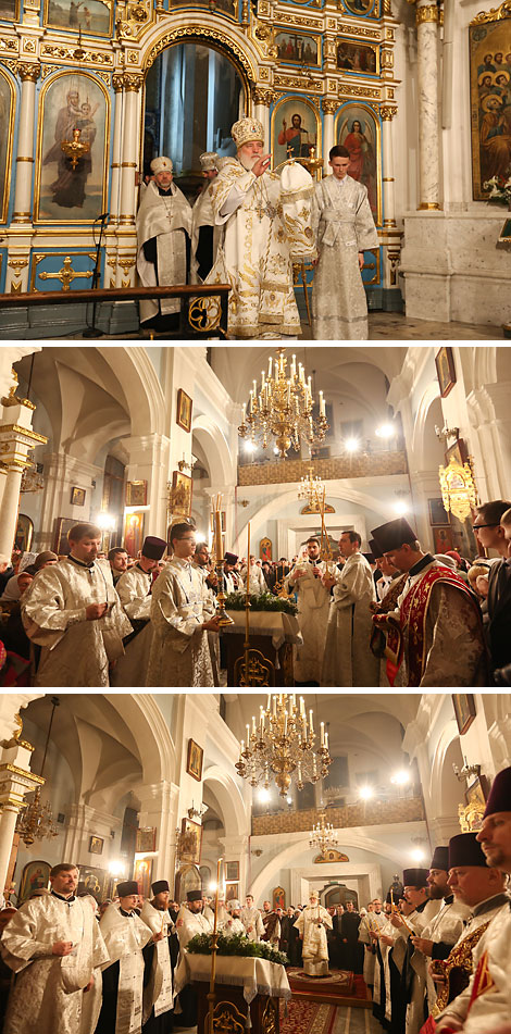 Christmas service in the Minsk Holy Spirit Cathedral