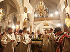 Christmas service in the Minsk Holy Spirit Cathedral