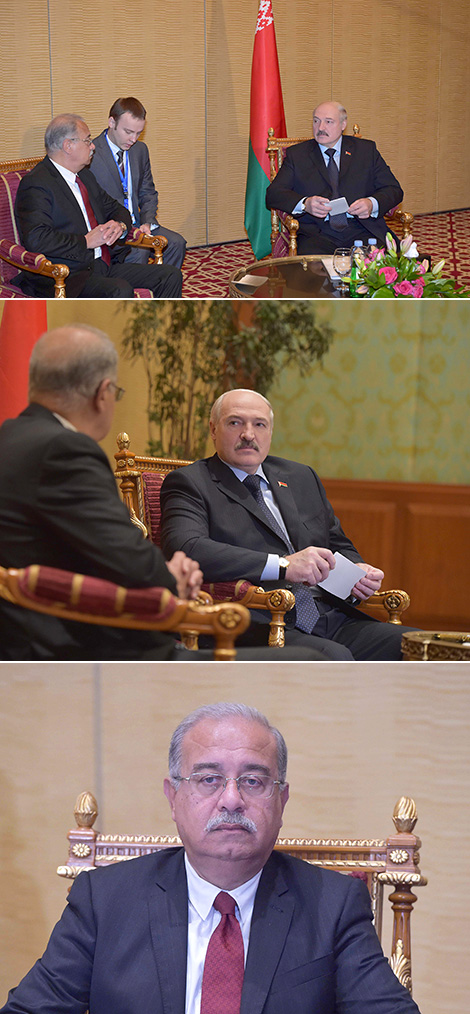 Belarus President Alexander Lukashenko met 
with Egypt Prime Minister Sherif Ismail 