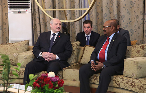 Belarus President Alexander Lukashenko and Sudan President Omar Hassan Ahmad al-Bashir