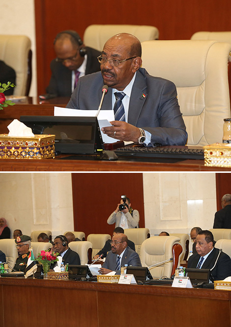 Переговоры с Президентом Судана Омаром Хасаном Ахмедом аль-Баширом в расширенном составе