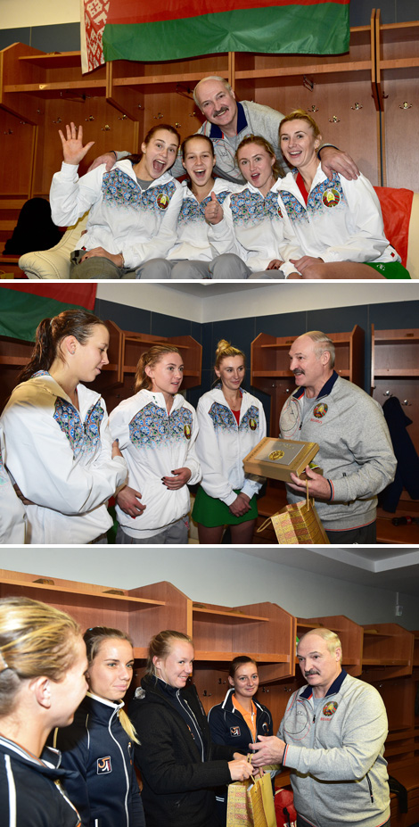 Lukashenko congratulates Belarusian tennis team on Fed Cup victory