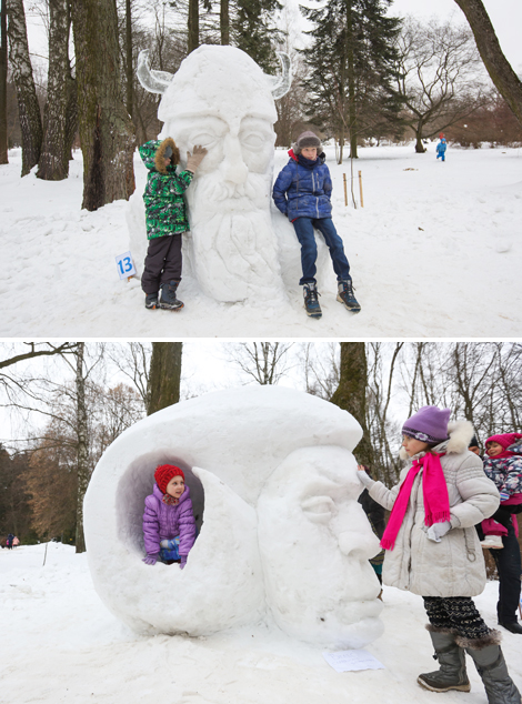 Ice and Snow Sculpture Festival at Minsk Central Botanic Garden
