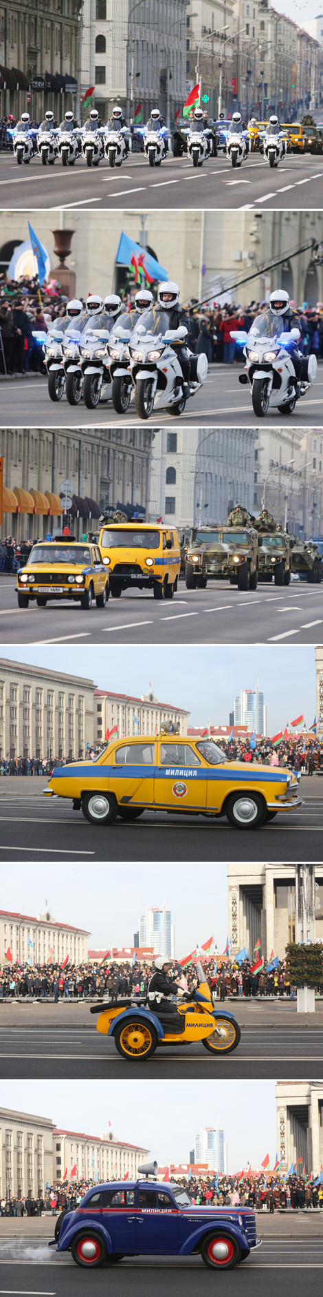 Марш подразделений Министерства внутренних дел прошел на проспекте Независимости в Минске
