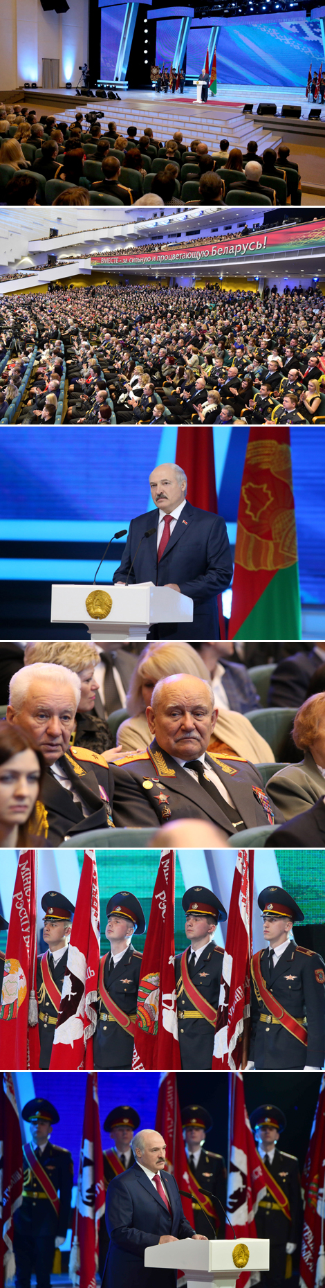 Торжественное собрание в честь 100-летия образования белорусской милиции