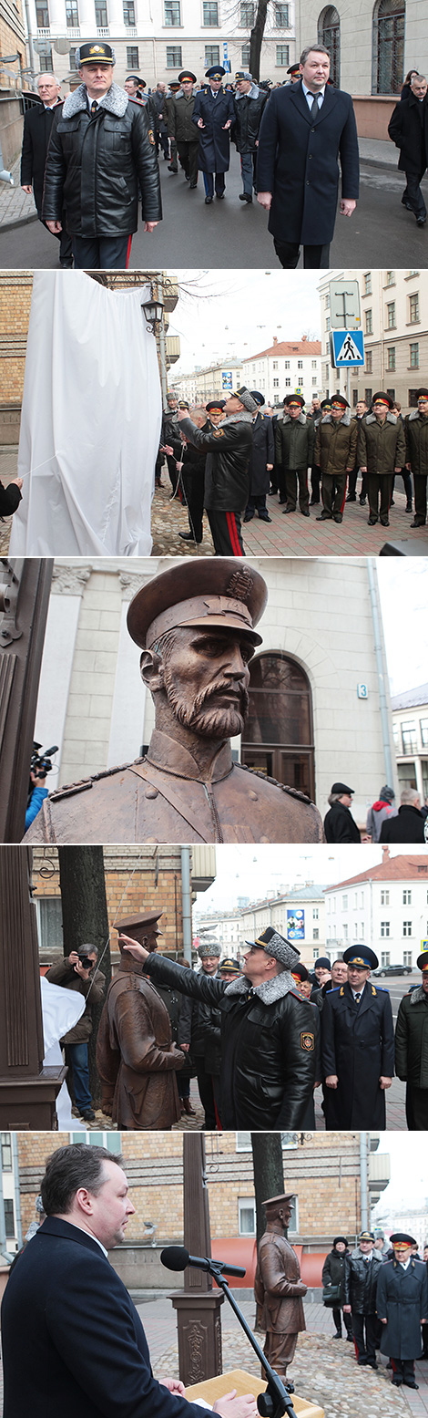 Monument to an early 20th-century policeman in Minsk