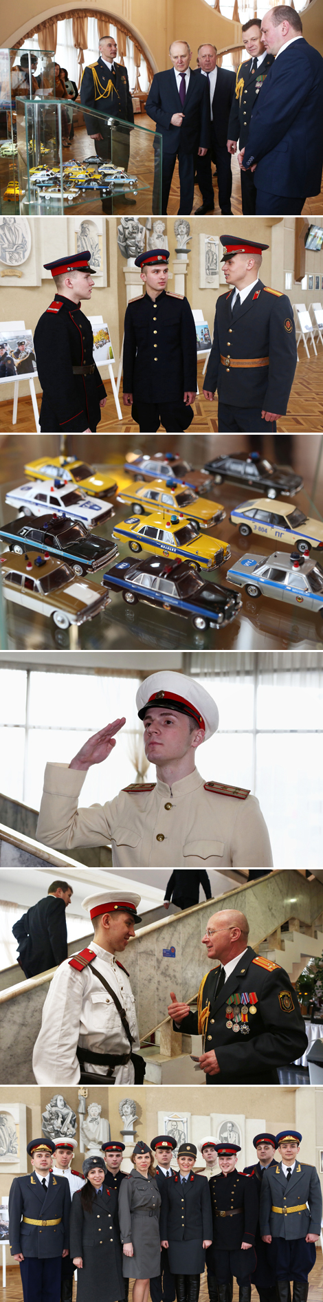 Postwar police uniforms on display in Grodno