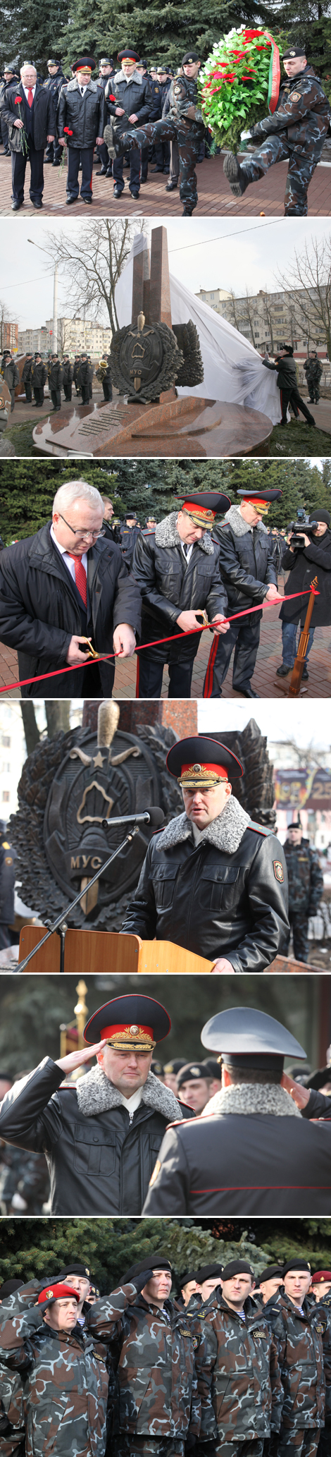 Renewed memorial opened in Vitebsk in anticipation of Belarusian police 100th anniversary