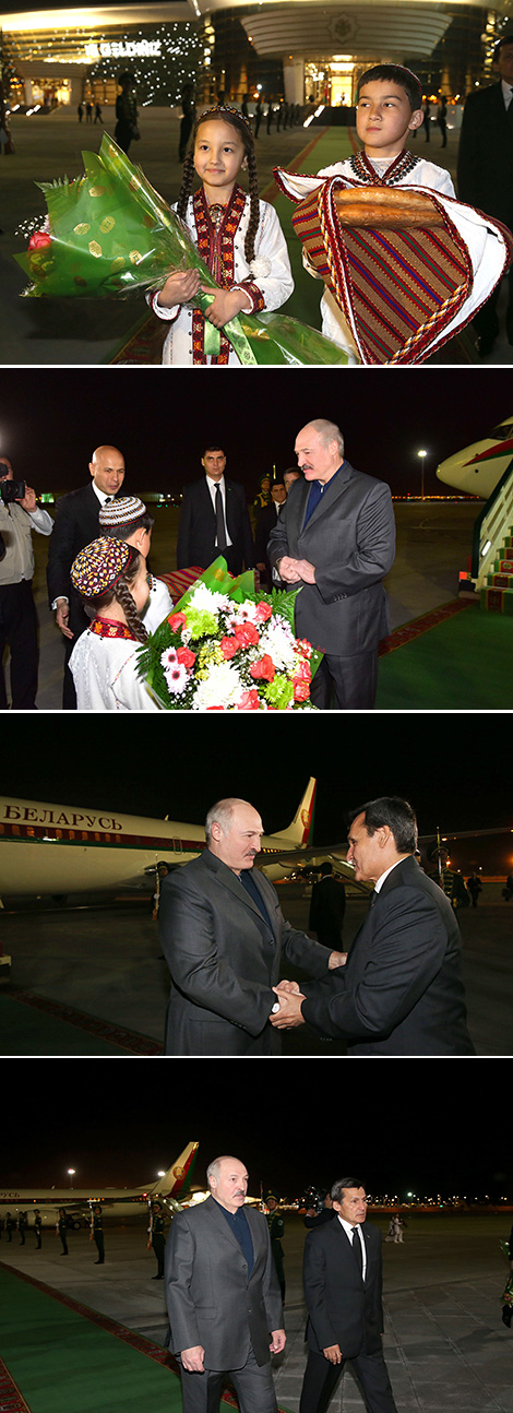 Alexander Lukashenko arrives in Turkmenistan on an official visit