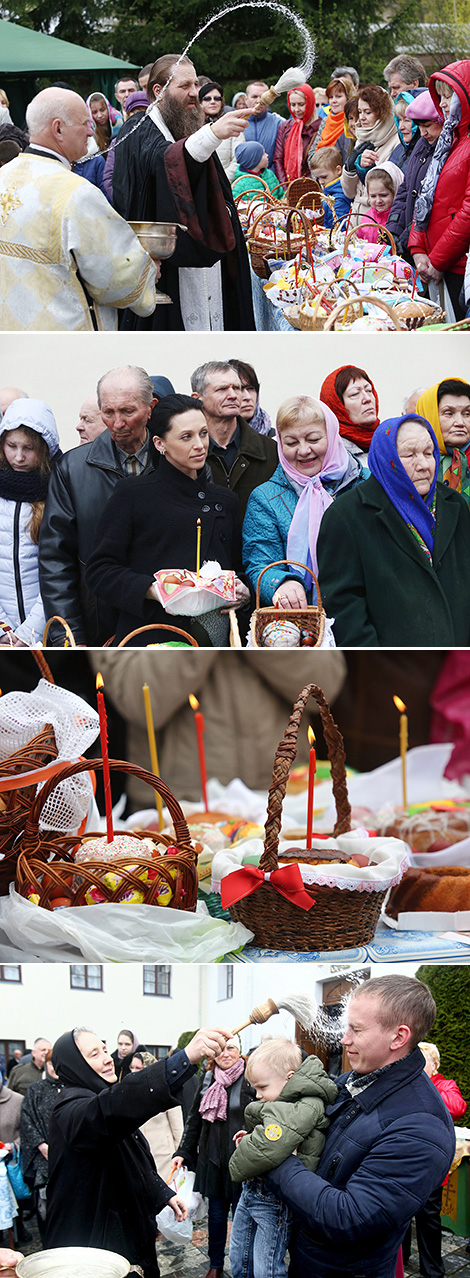 Blessing of Easter food in the Orthodox Convent of St. Mary Nativity, Grodno