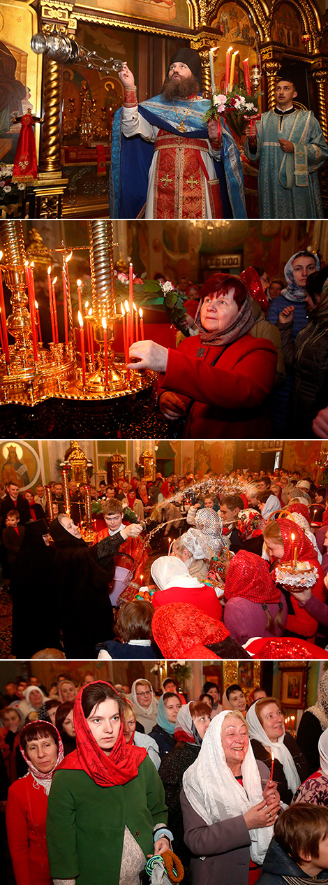 Пасхальное богослужение в Свято-Рождество-Богородичном женском монастыре 
