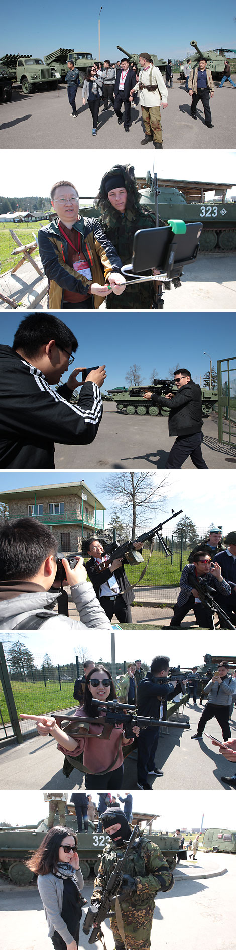 Chinese journalists visit the Stalin Line