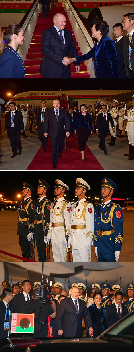 Belarus President Alexander Lukashenko arrives in China on a working visit