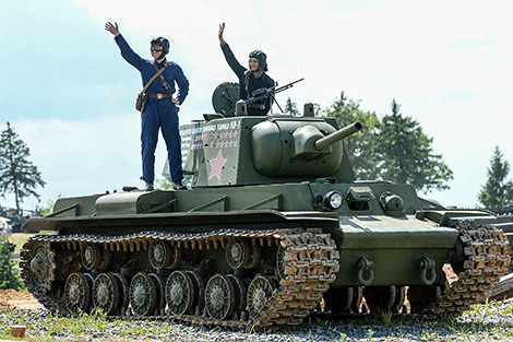 Tank Biathlon competition at the Stalin's Line