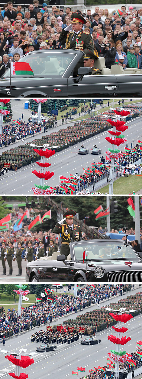 Ваенны парад у гонар Дня Незалежнасці ў Мінску
