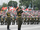Army parade in honor of  Independence Day