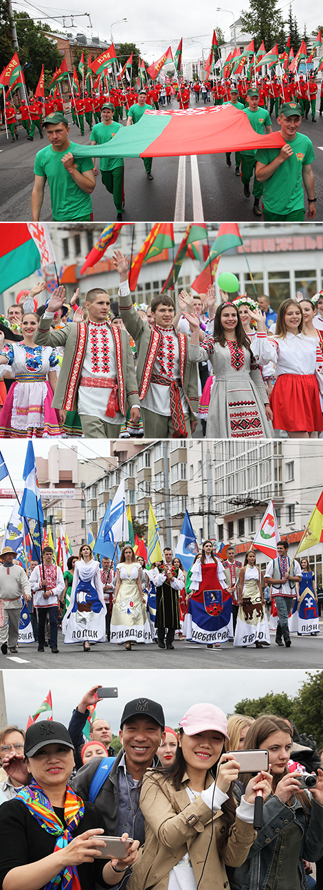 Youth art parade BelaRus in My Heart in Vitebsk streets