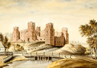 Мірскі замак, літаграфія Напалеона Орды, 1876