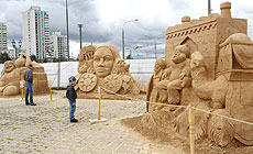 I Международный фестиваль песчаных скульптур в Минске