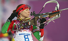 Race of Biathlon Legends in Raubichi, Darya Domracheva