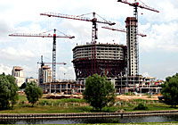 Строительство Национальной библиотеки Беларуси
