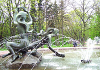 Fountain with a Kupala sculpture