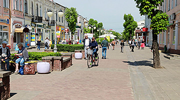 Пешеходная улица Социалистическая в Бобруйске