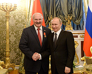 Russian president awards Belarus president