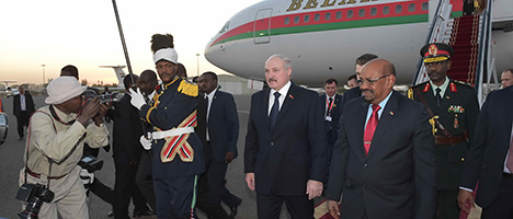 Belarus president arrives in Sudan on official visit